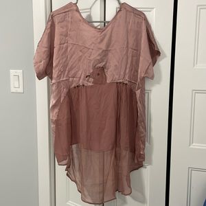 Warrior of the Divine silk embellished top one size new with tags